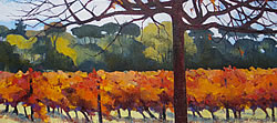 Autumn Vines - Oude Libertas - Stellenbosch | 2013 | Oil on Canvas | 40 X 72 cm